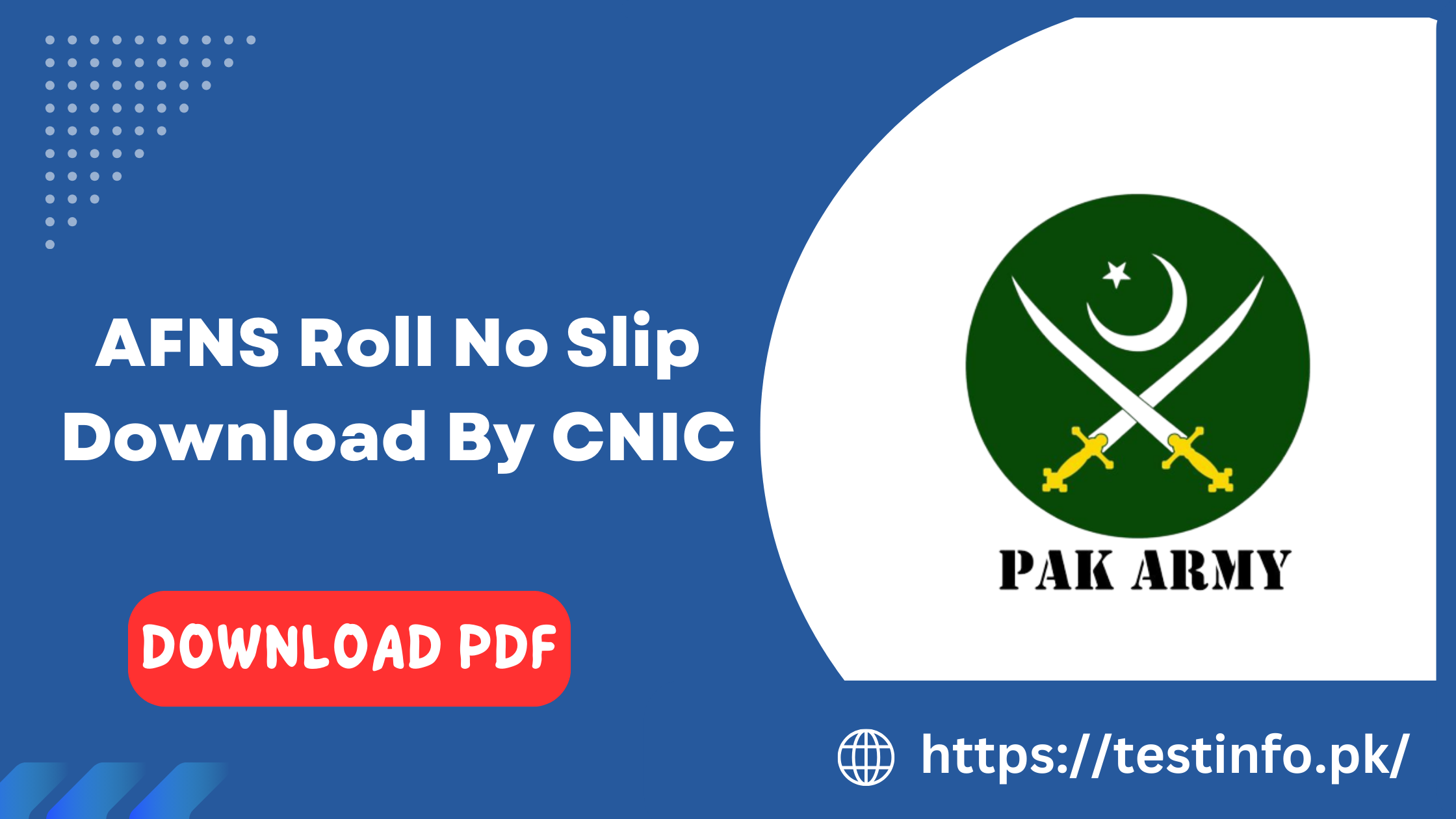 AFNS Roll No Slip PDF Download By CNIC