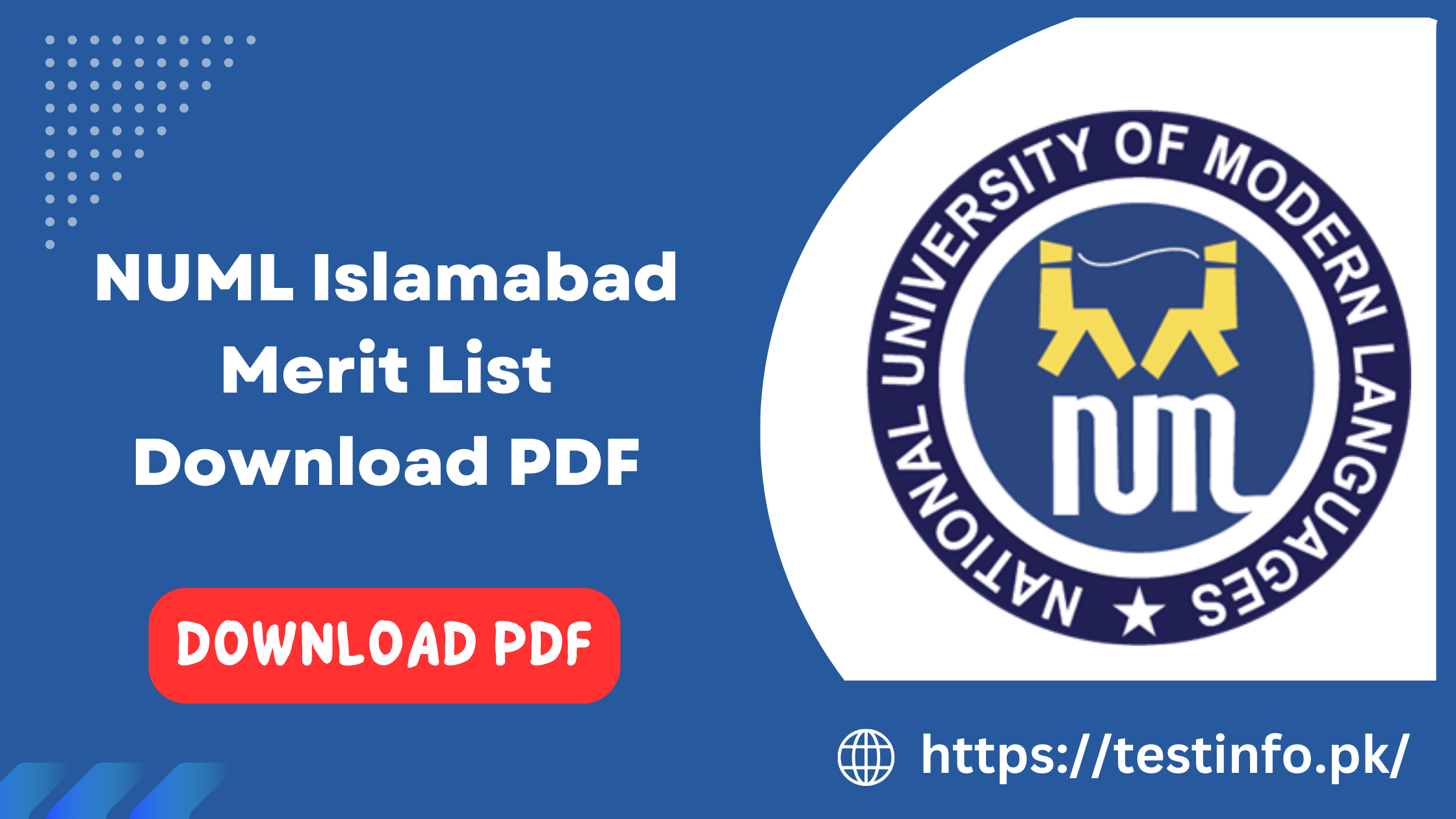 NUML Islamabad Merit List