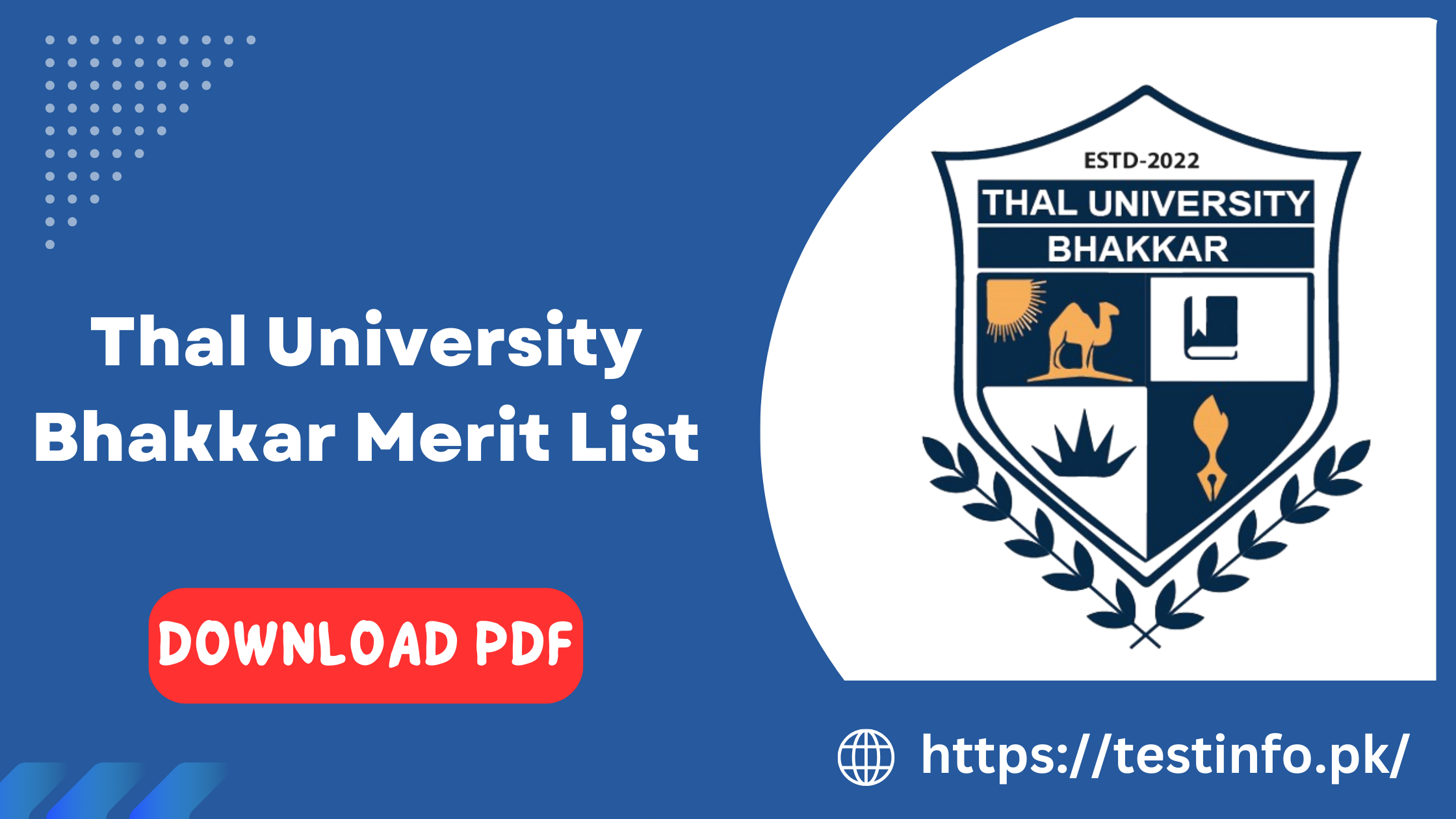 Thal University Bhakkar Merit List