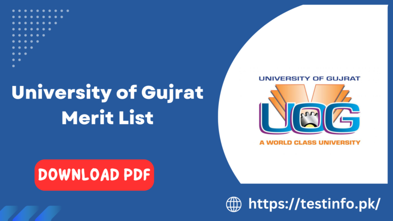 University of Gujrat Merit List 2024