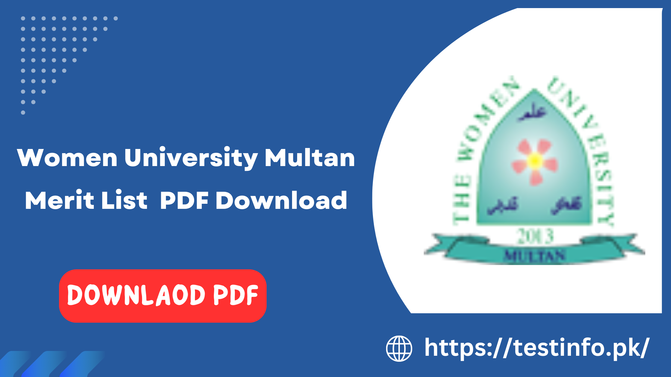 Women University Multan Merit List