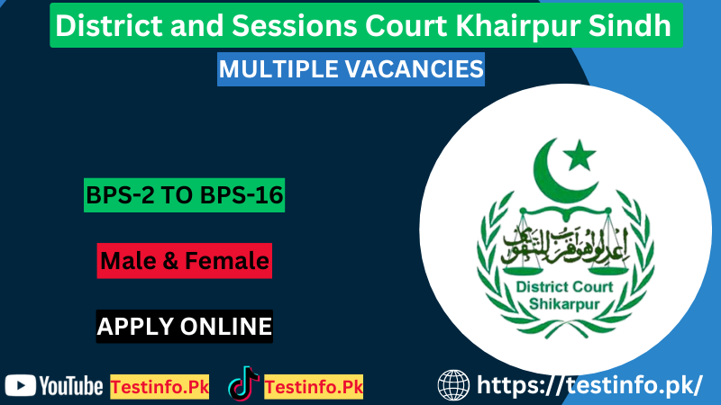 District and Sessions Court Khairpur Sindh Jobs