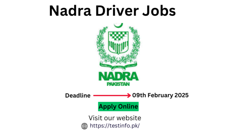 Nadra Driver Jobs 2025 Announcement Apply Online
