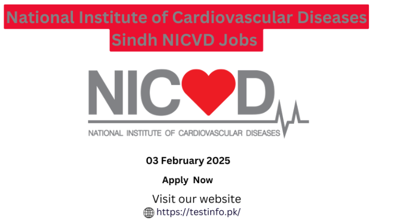National Institute of Cardiovascular Diseases Sindh NICVD Jobs 2025 Advertisement