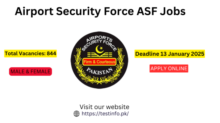 Airport Security Force ASF Jobs 2025 (BPS-05 to BPS-15) | Apply Online