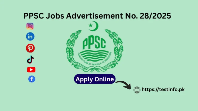 PPSC Jobs Advertisement No 28/2025