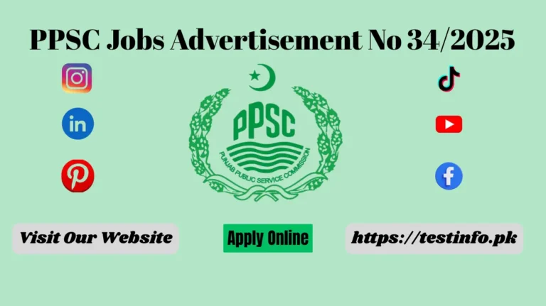 PPSC Jobs Advertisement No 34/2025